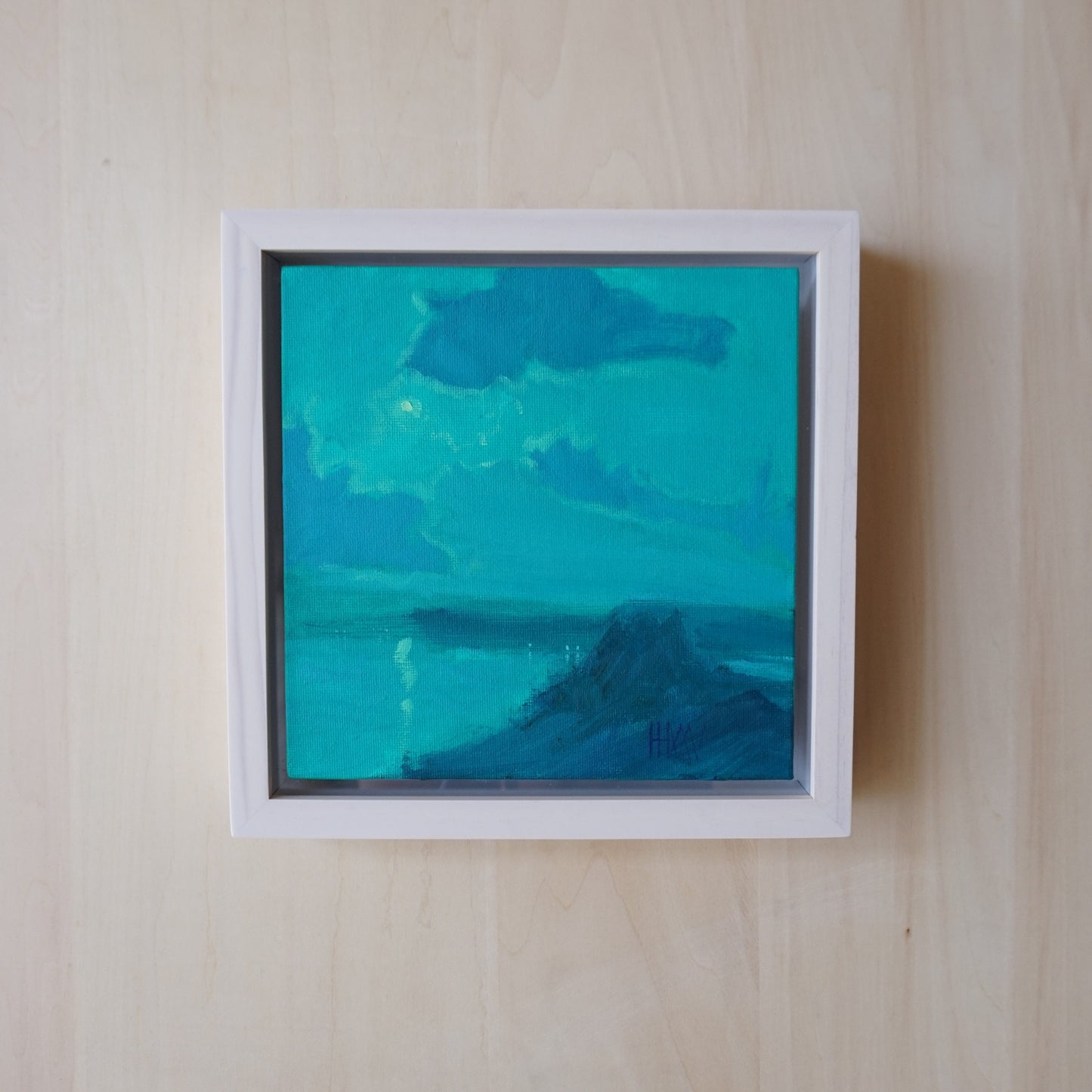 Swimming in the Sky- 18x18cm / Oil painting on canvas panel