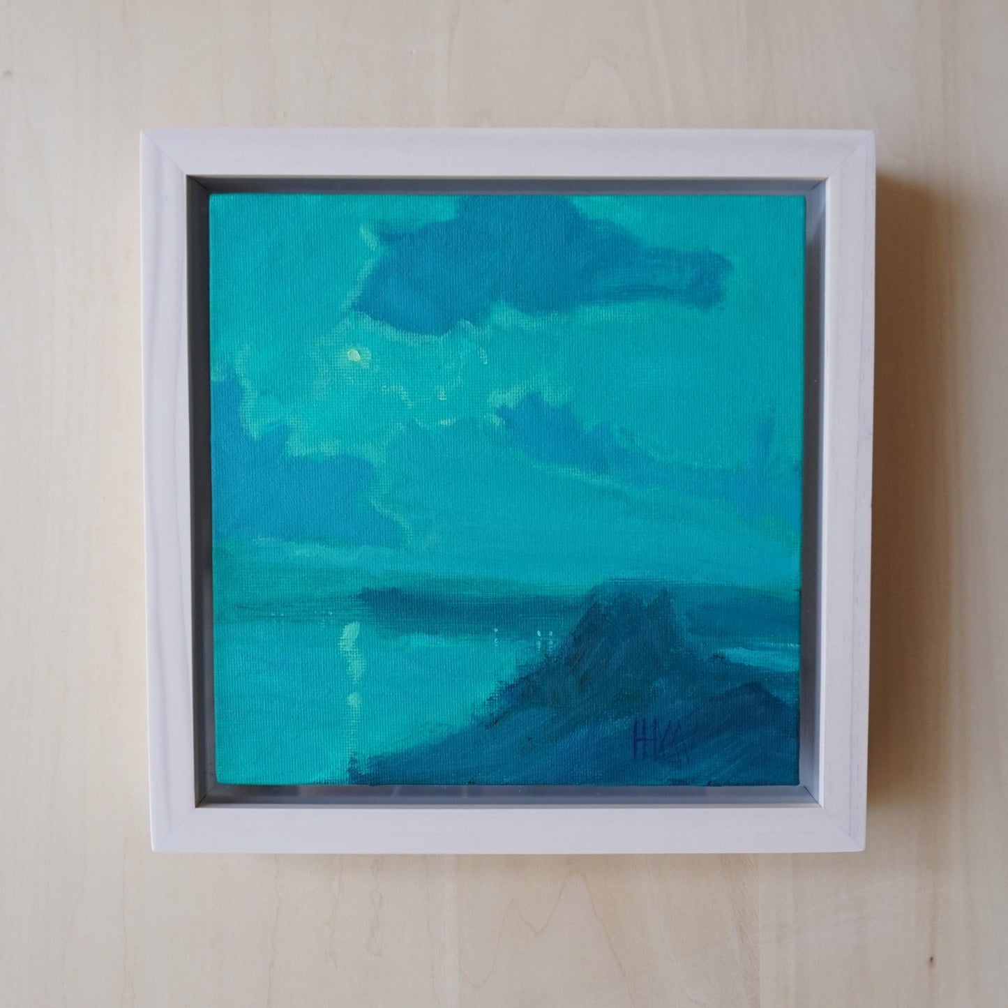 Swimming in the Sky- 18x18cm / Oil painting on canvas panel