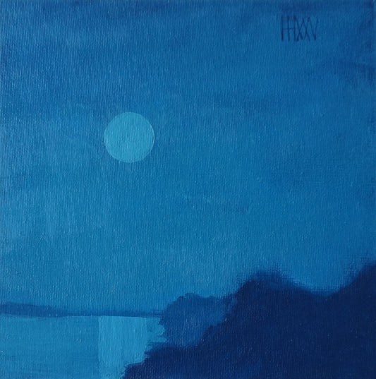 Circle in the sky- 20x20cm / Oil painting on canvas panel