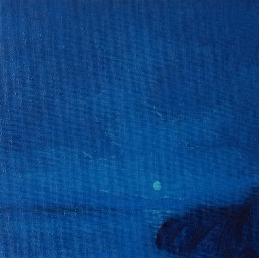 Dream moon- 20x20cm / Oil painting on canvas panel