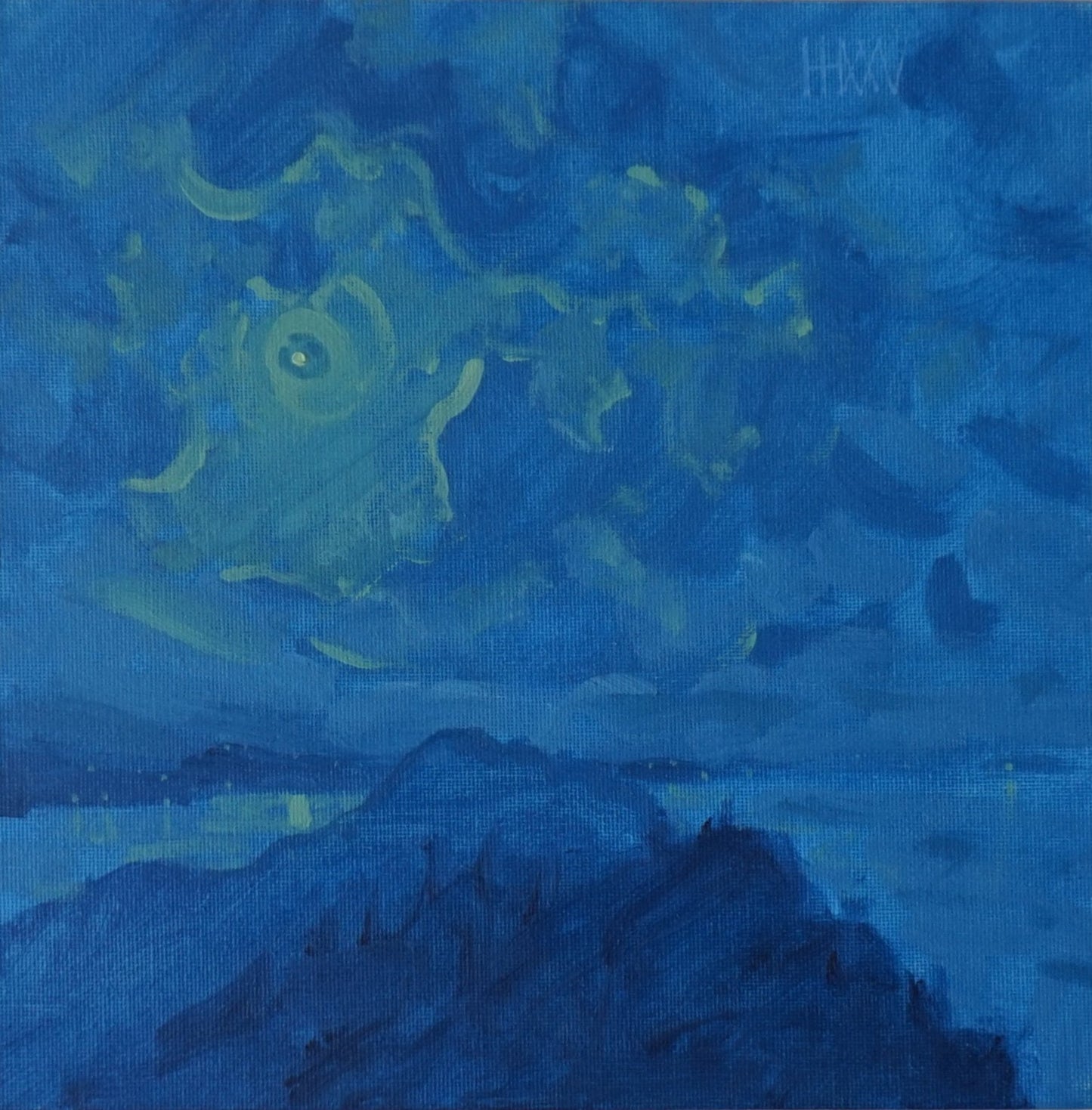 The First Night- 25.5x25.5cm / Oil painting on canvas panel