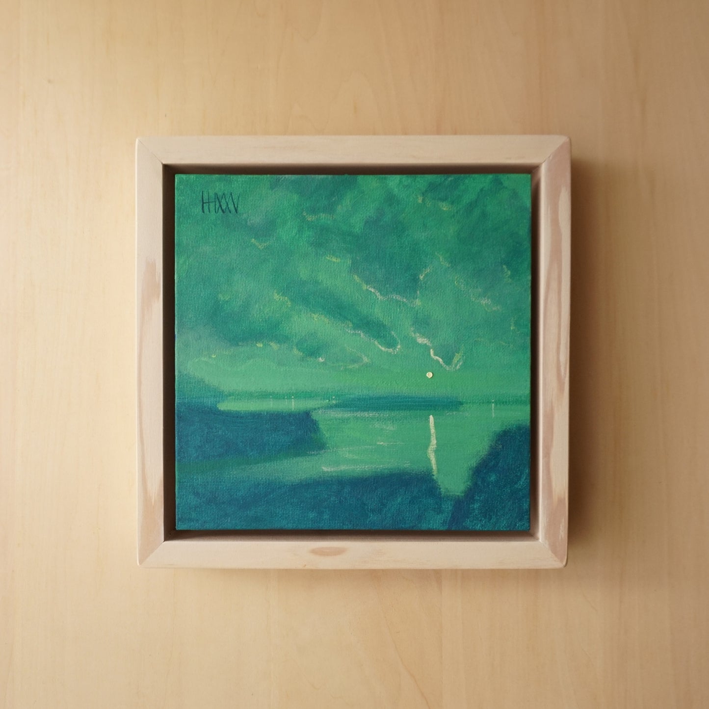 Dreaming of green- 20x20cm / Oil painting on canvas panel