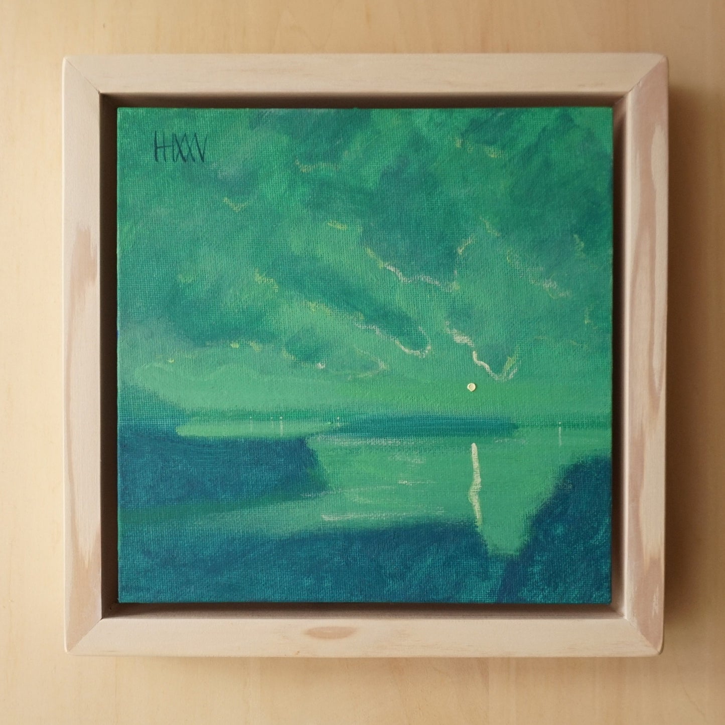 Dreaming of green- 20x20cm / Oil painting on canvas panel