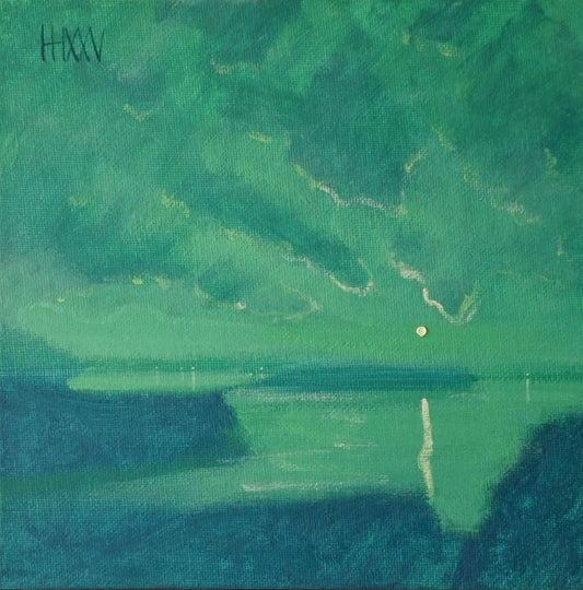 Dreaming of green- 20x20cm / Oil painting on canvas panel