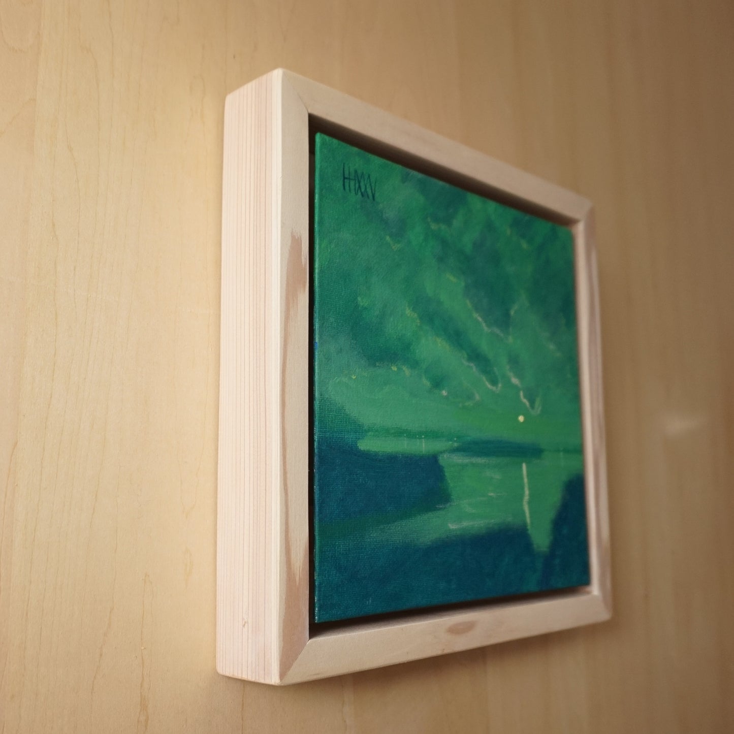 Dreaming of green- 20x20cm / Oil painting on canvas panel