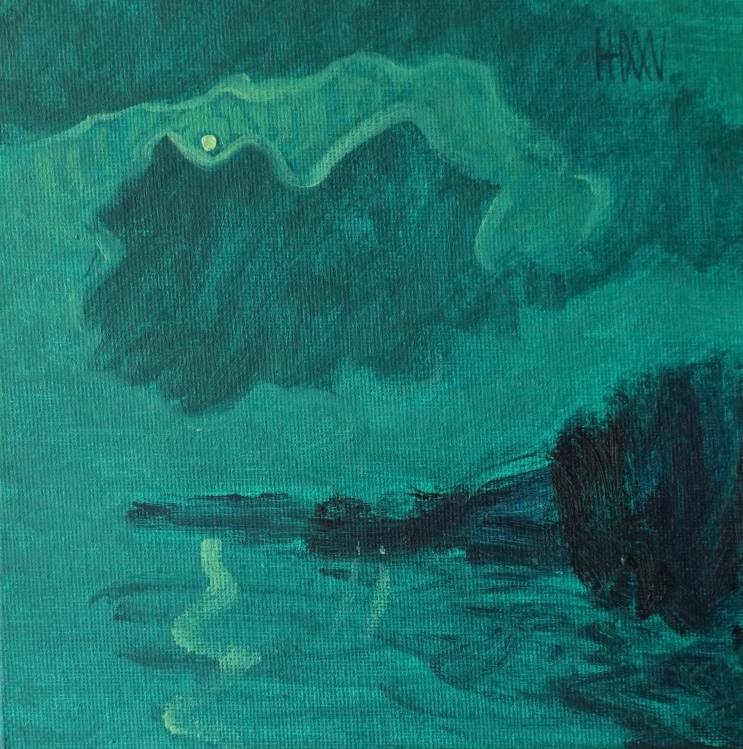 Fluidity- 18x18cm / Oil painting on canvas panel