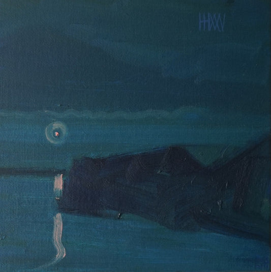 Pause- 18x18cm / Oil painting on canvas panel