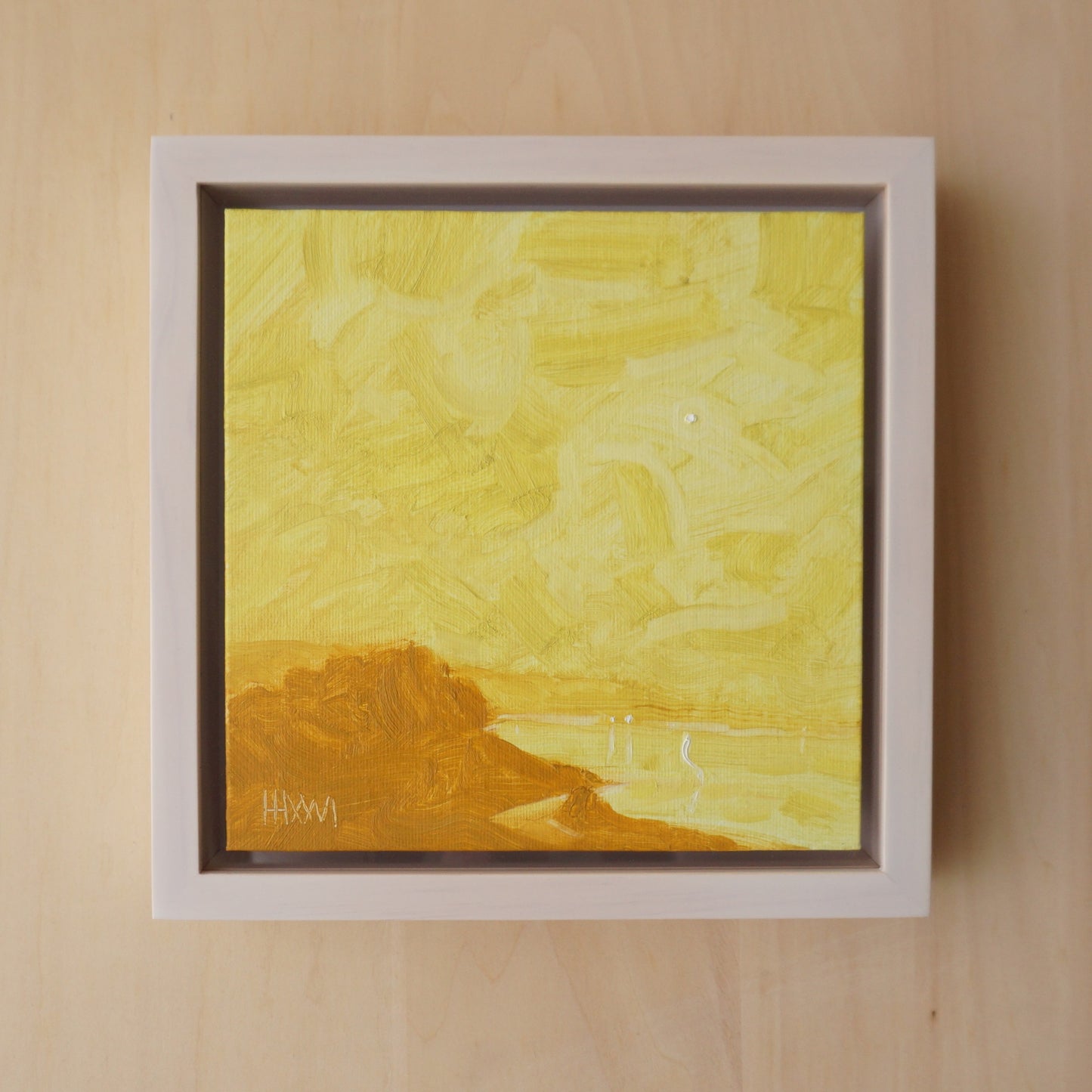 If Midnight were yellow- 18x18cm / Oil painting on canvas panel