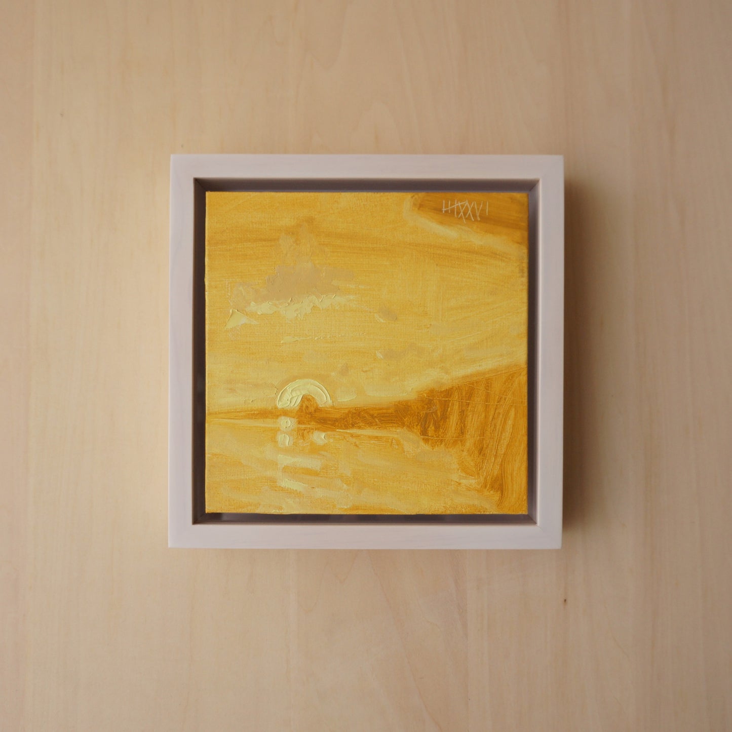 Gold- 18x18cm / Oil painting on canvas panel