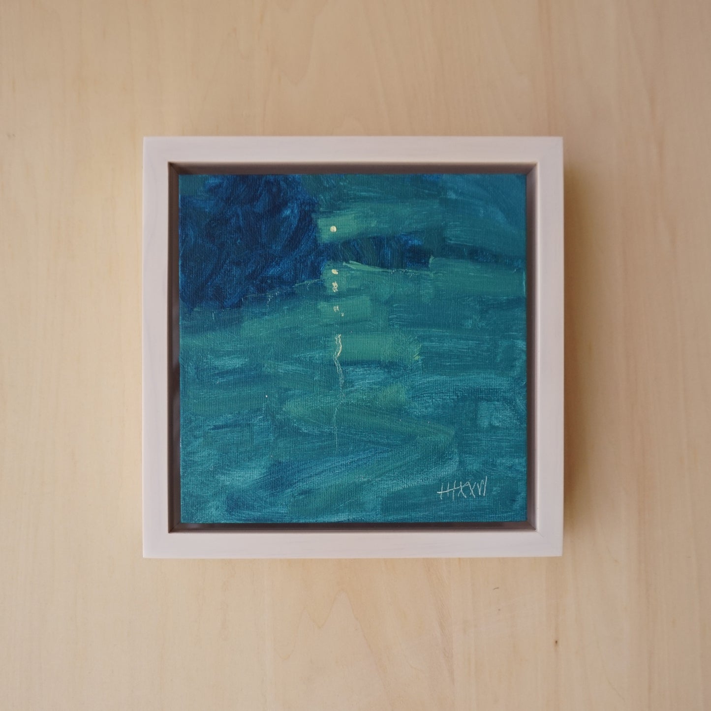 As the Night Flows- 18x18cm / Oil painting on canvas panel