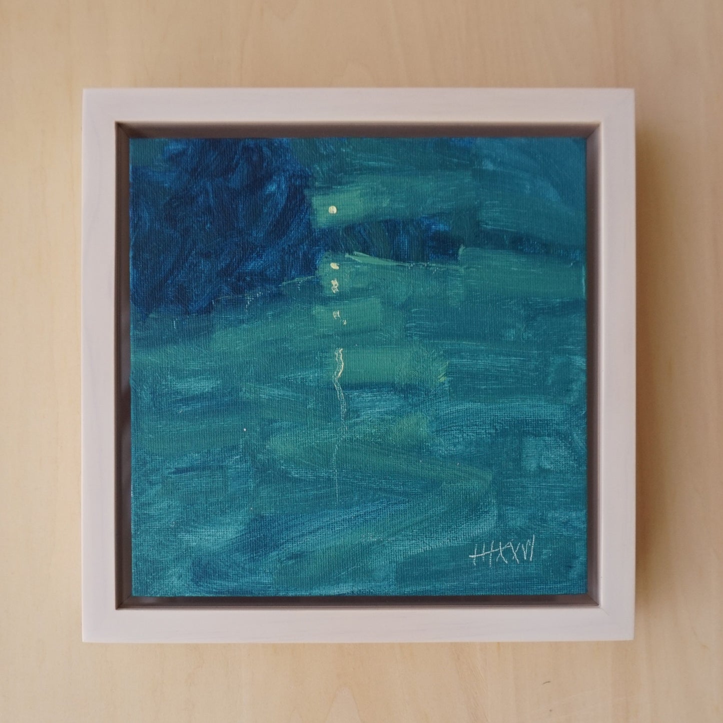 As the Night Flows- 18x18cm / Oil painting on canvas panel
