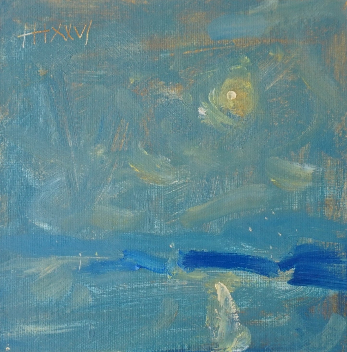 Universal energy- 18x18cm / Oil painting on canvas panel
