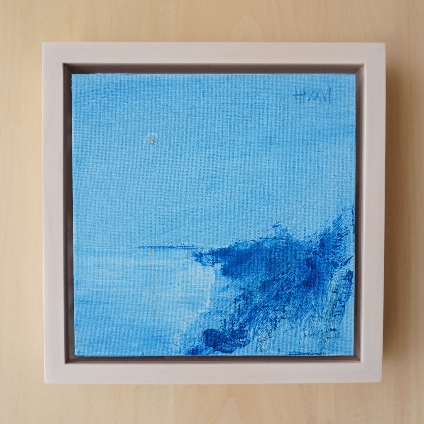In the moment 18x18cm / Oil painting on canvas panel