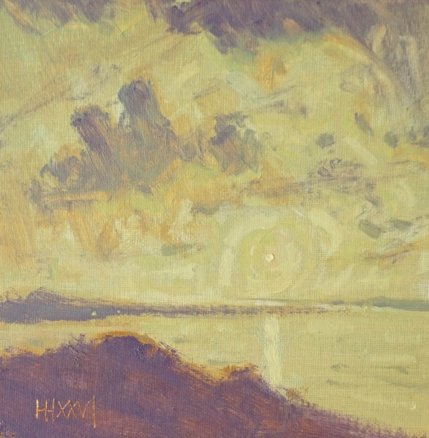 As the World Turns- 18x18cm / Oil painting on canvas panel