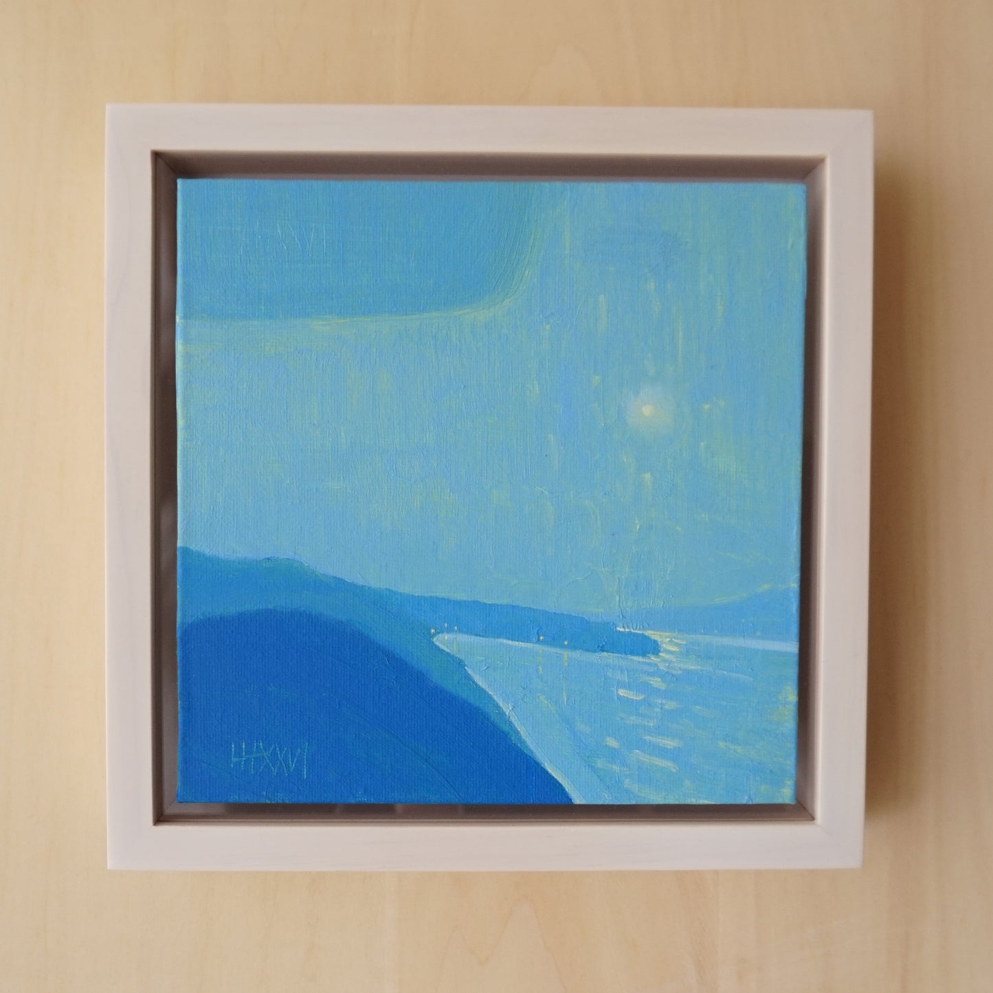 Flying high 18x18cm / Oil painting on canvas panel