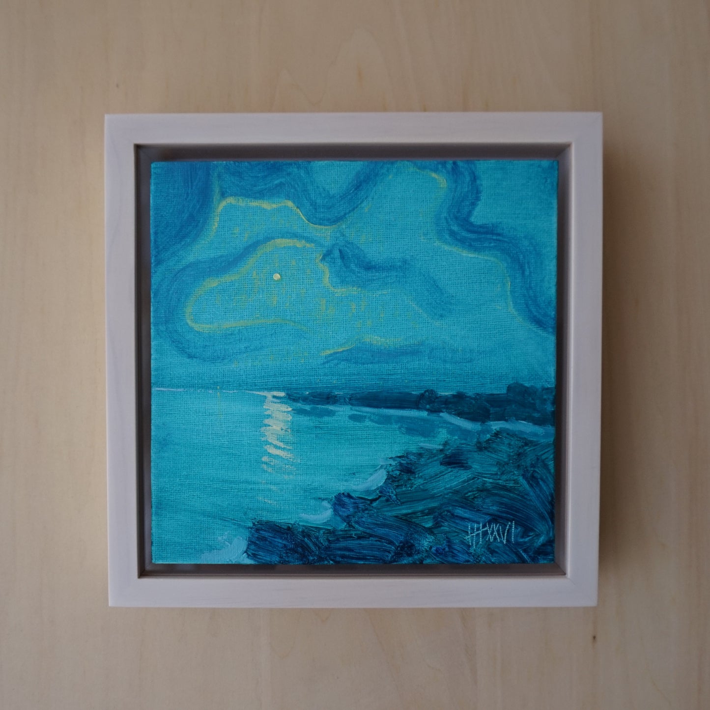 Flow 18x18cm / Oil painting on canvas panel
