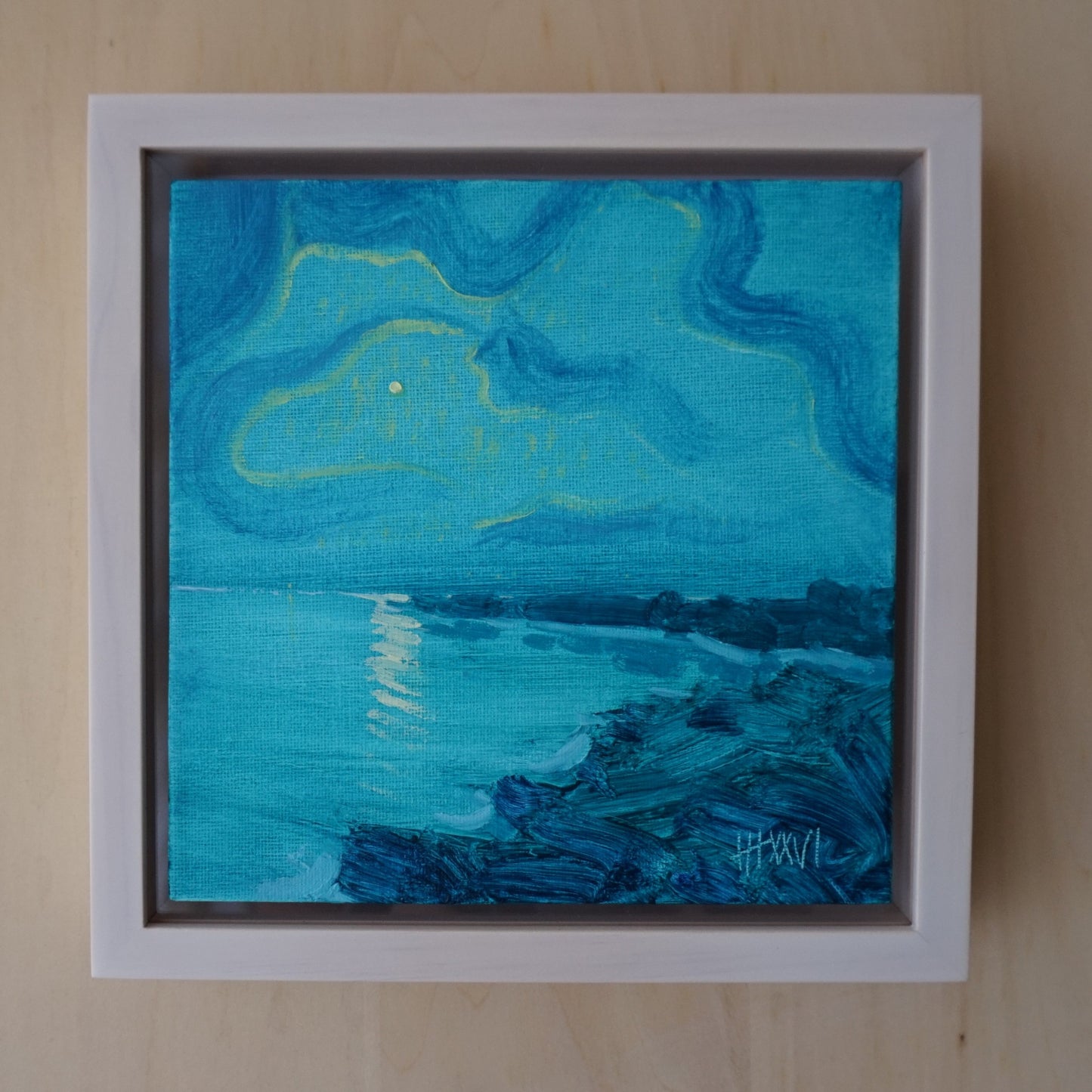 Flow 18x18cm / Oil painting on canvas panel