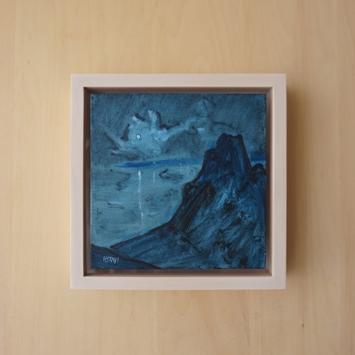Light in the Dark 18x18cm / Oil painting on canvas panel