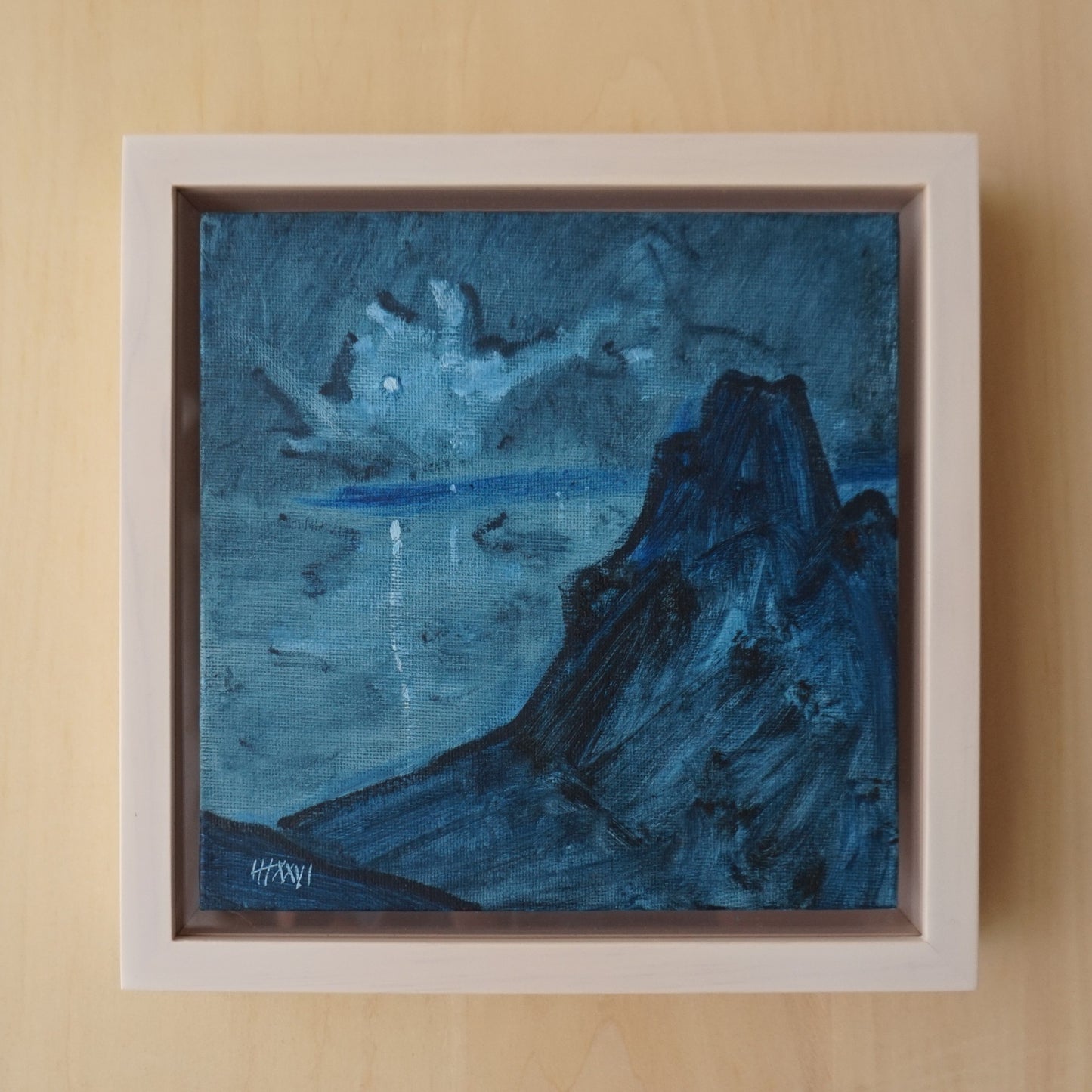 Light in the Dark 18x18cm / Oil painting on canvas panel
