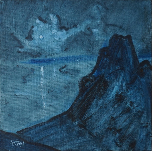 Light in the Dark 18x18cm / Oil painting on canvas panel