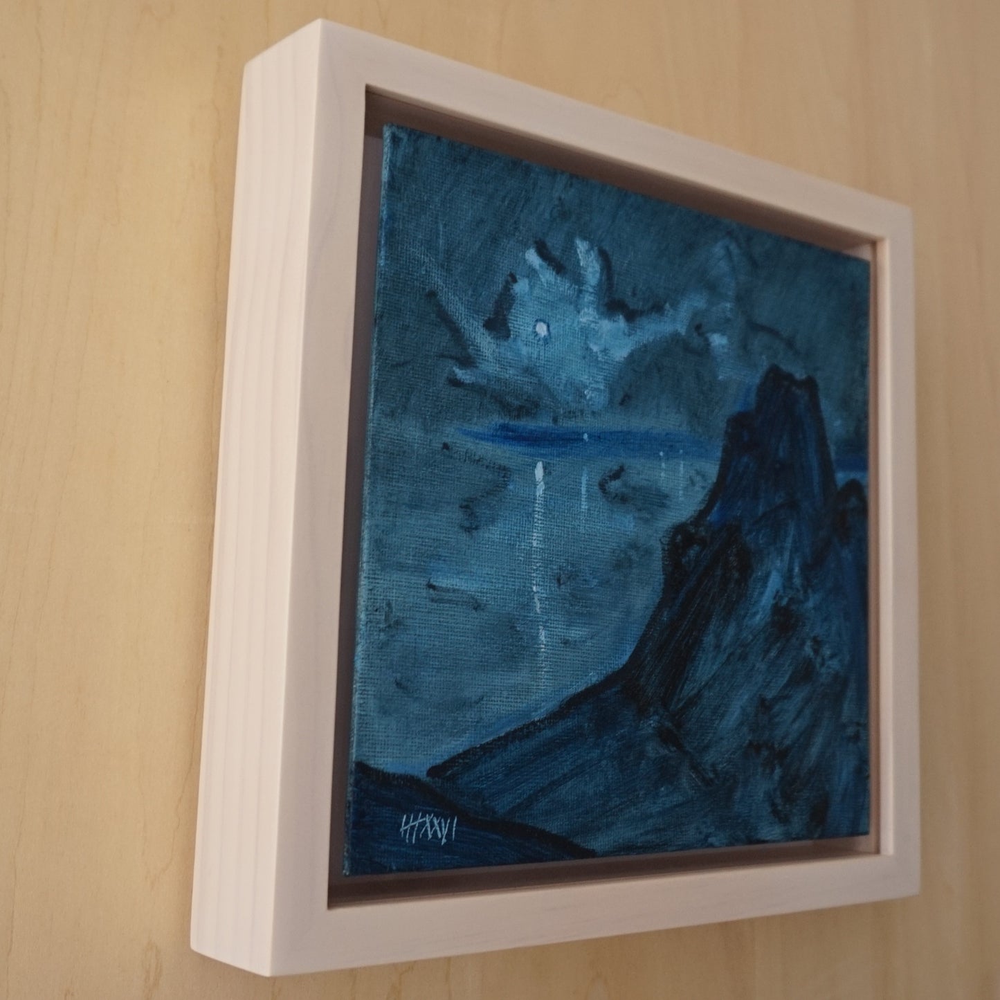 Light in the Dark 18x18cm / Oil painting on canvas panel