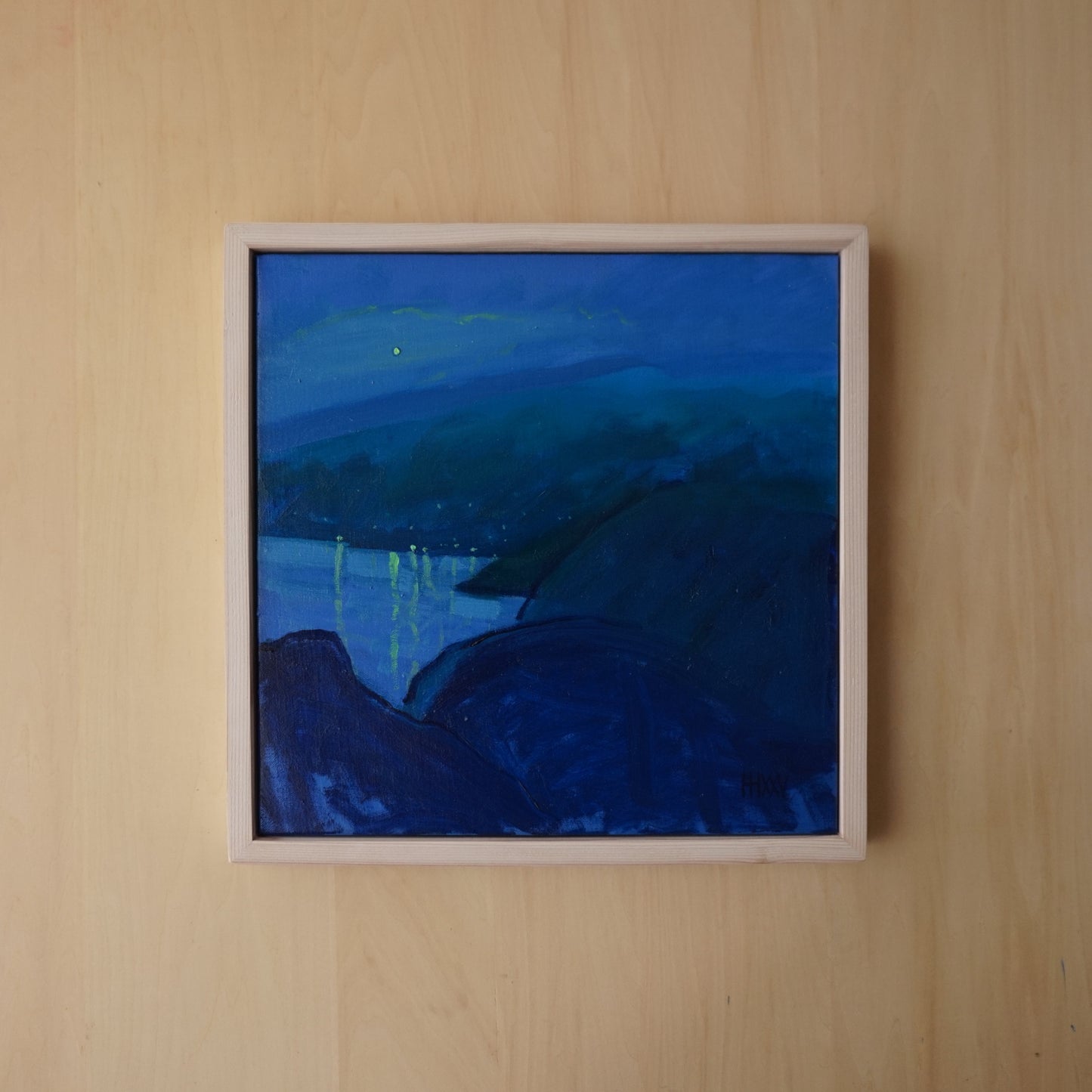 La Lune 37x37cm / Oil painting on canvas