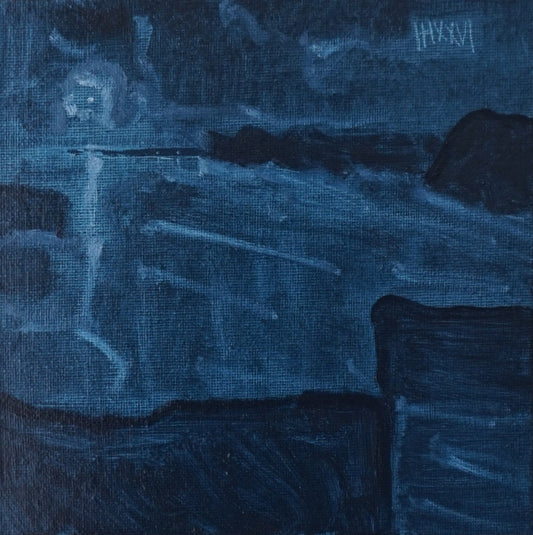 Silver Shine 18x18cm / Oil painting on canvas panel