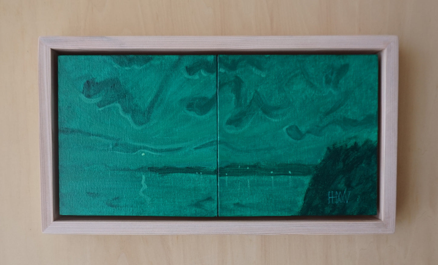 Vibrations 36x18cm / Oil painting on canvas panel