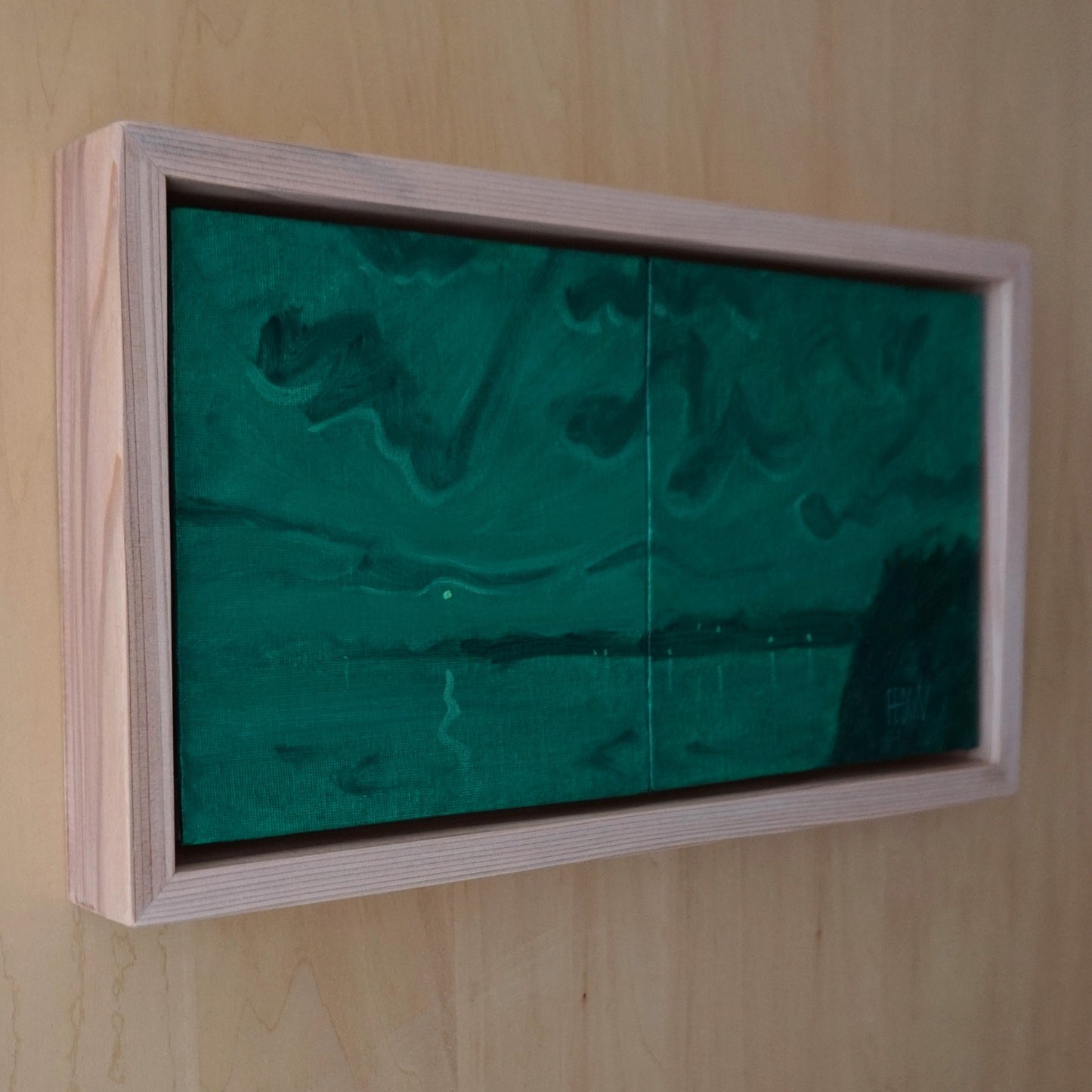 Vibrations 36x18cm / Oil painting on canvas panel