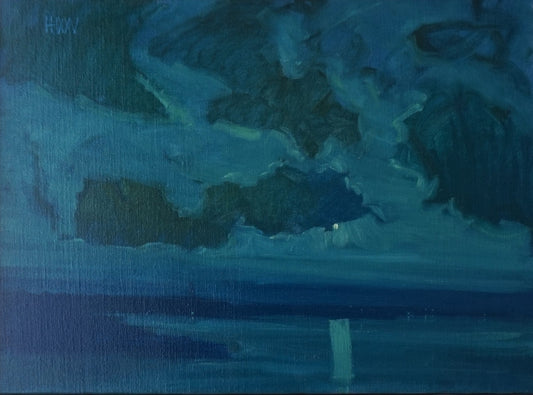 Moonlit 44x35cm / Oil painting on canvas