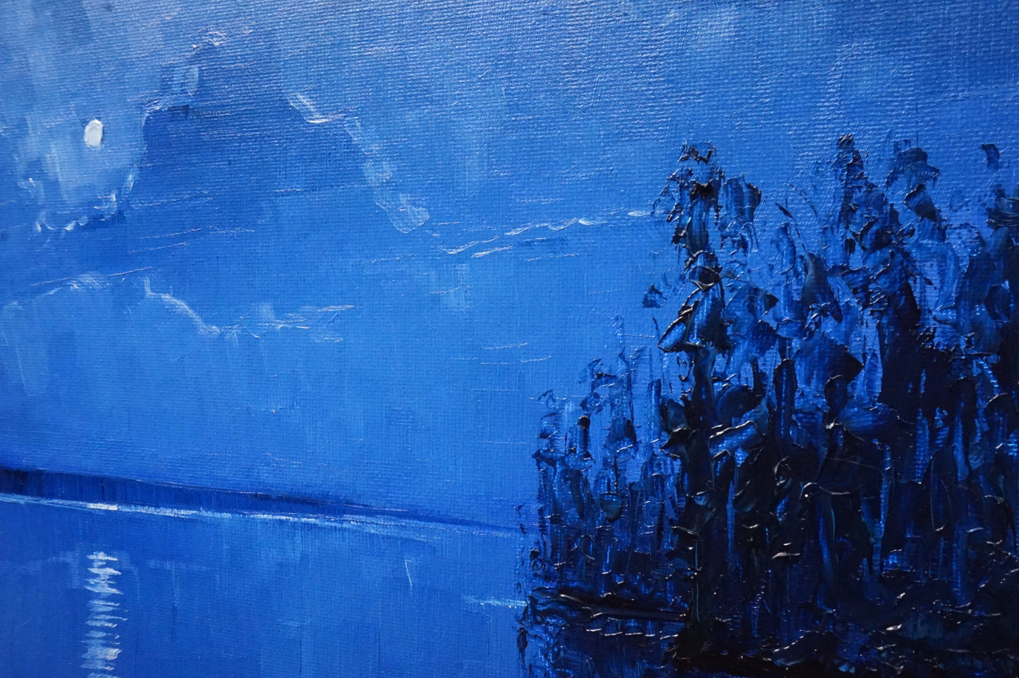 Once in a blue moon - 20x25.5cm / Oil painting on canvas panel