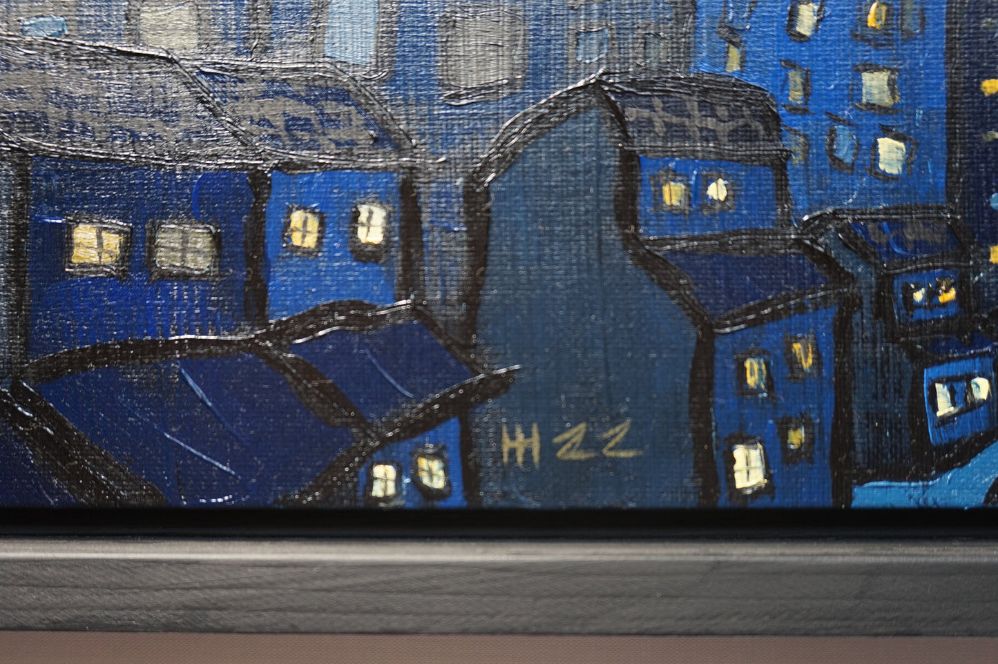 Coming into Tokyo-  28x71cm  / Oil painting on canvas panels (Diptych)