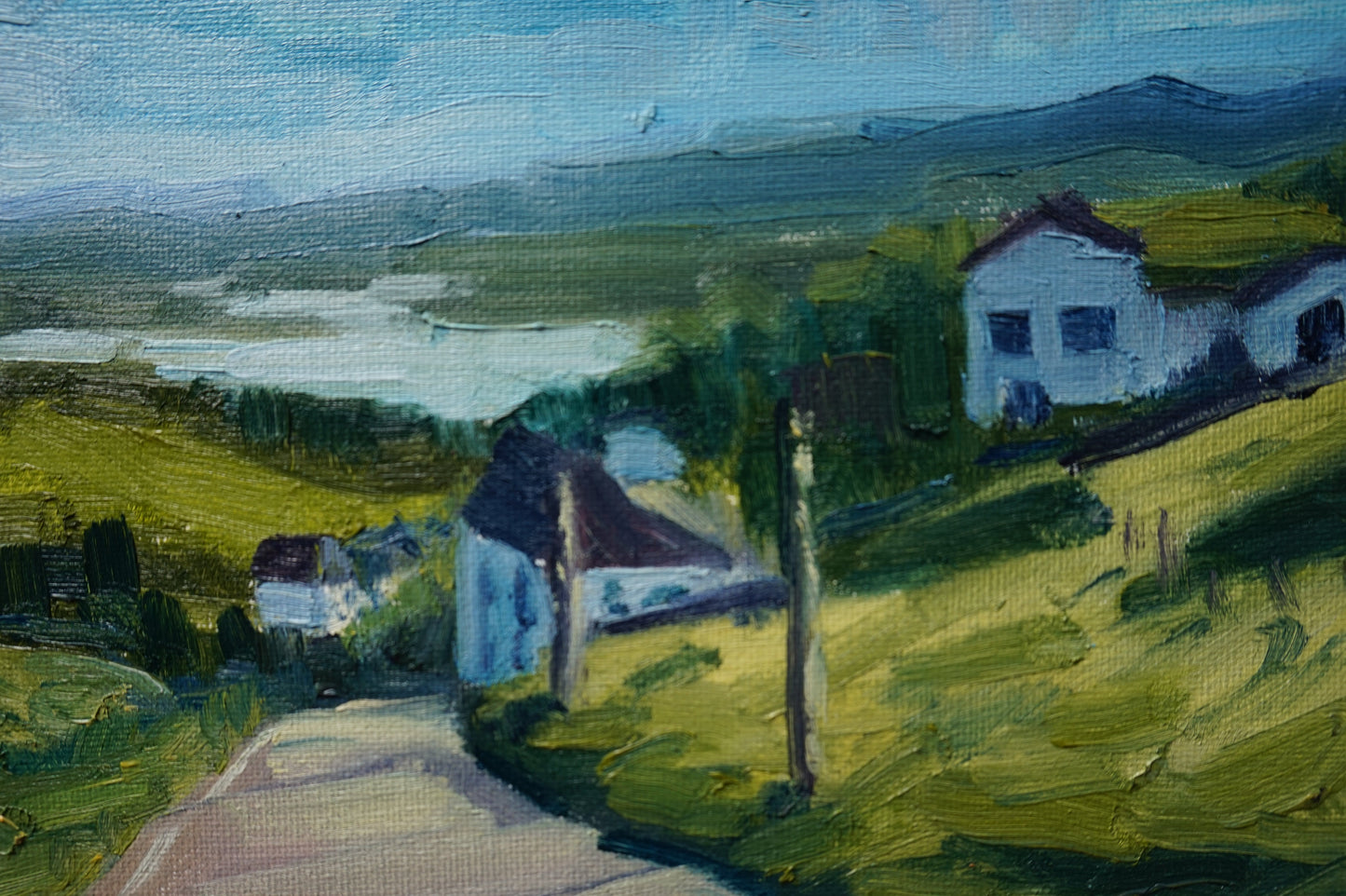 Country drive - 20x25.5cm / Oil painting on canvas panel