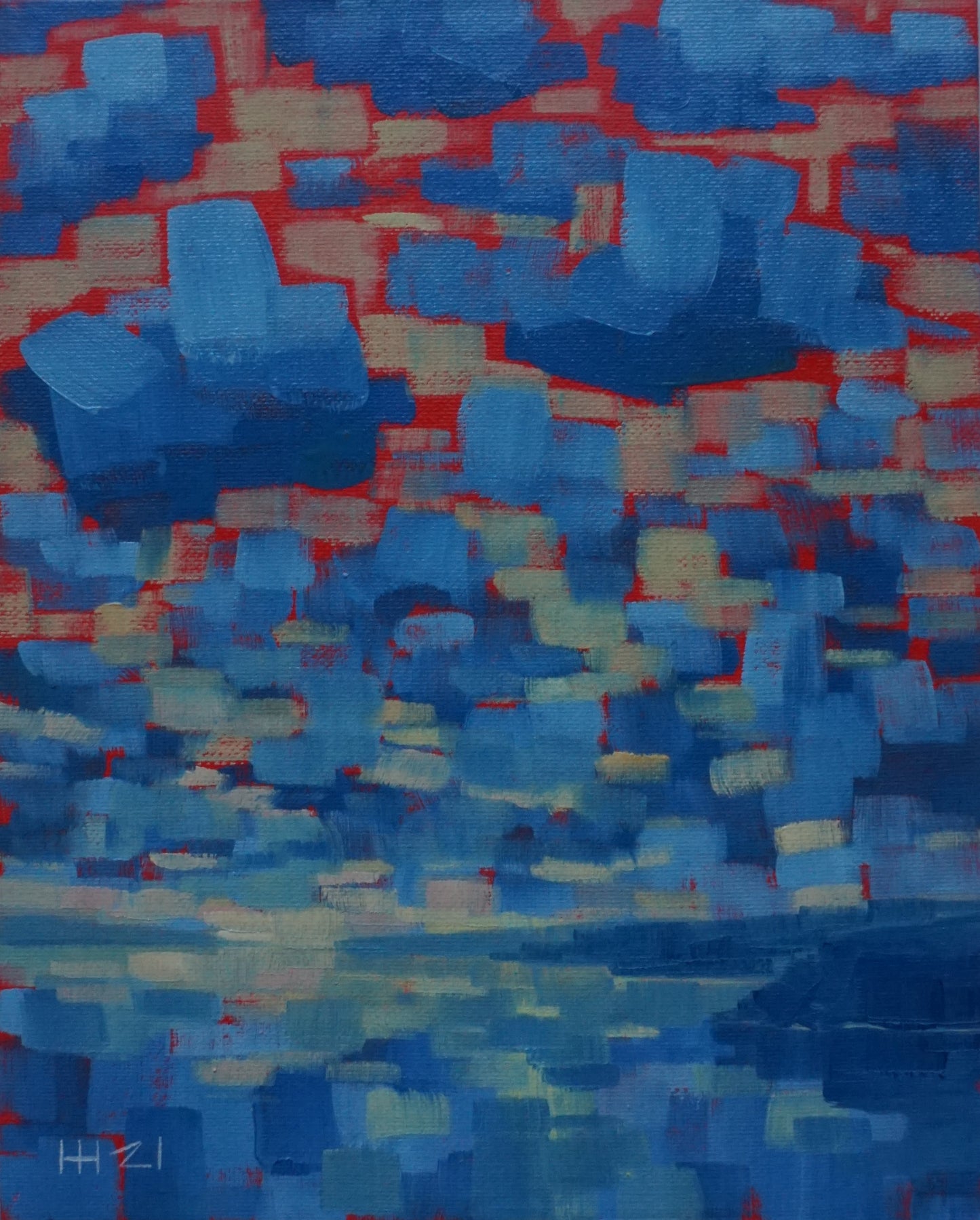 Broken sundown- 20x25.5cm / Oil painting on canvas panel